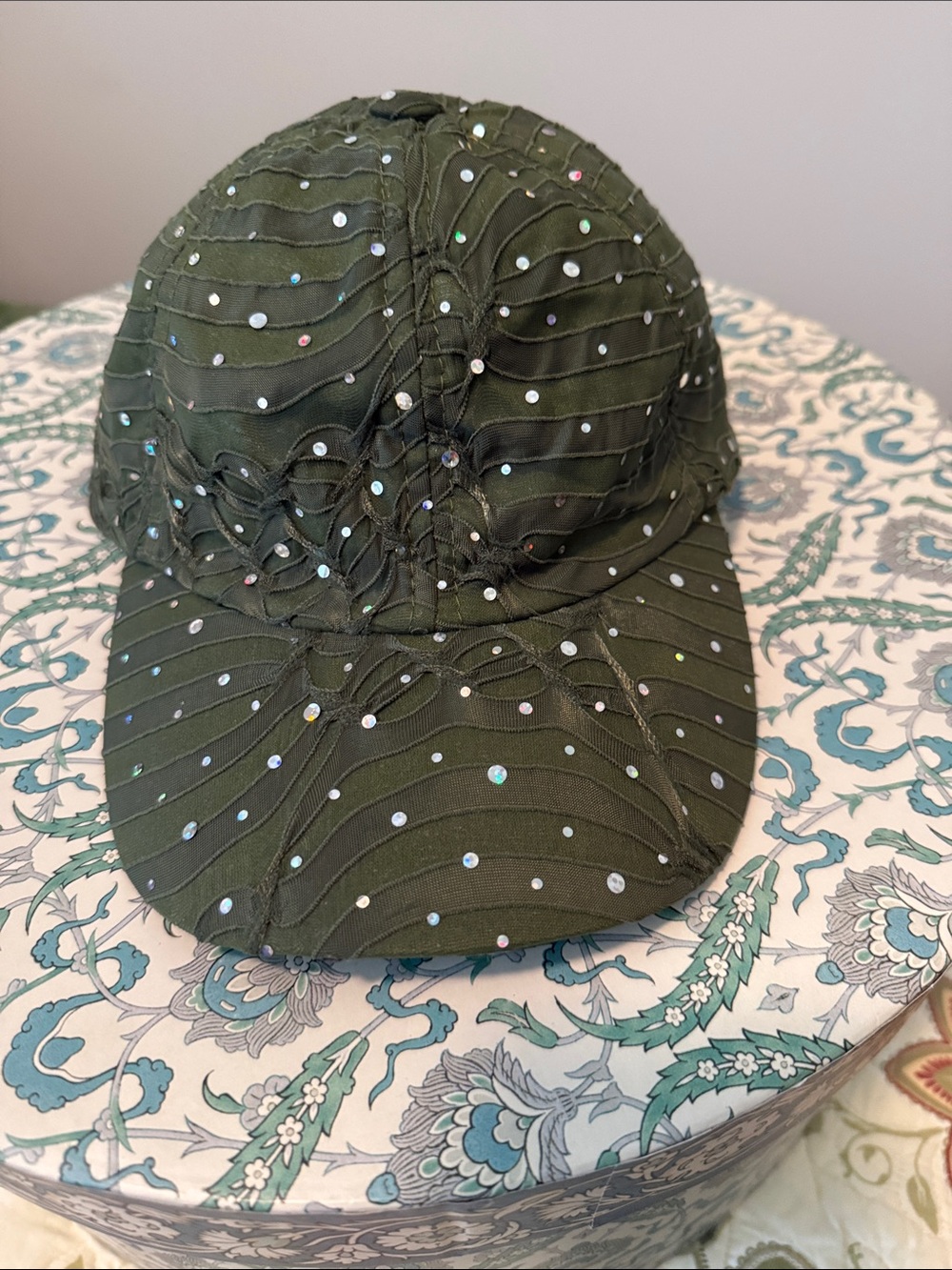 Army Green Sparkly Baseball Cap